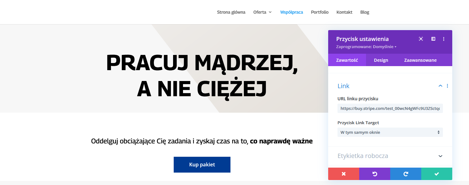 przycisk kup teraz z linkiem Stripe checkout