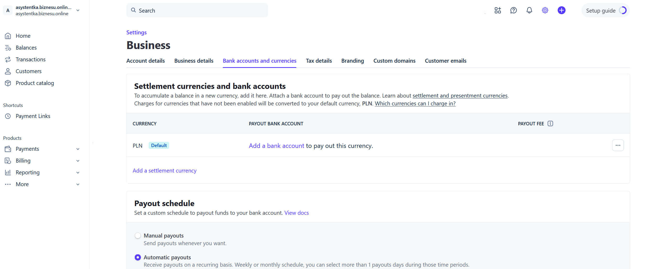 jak skonfigurować stripe – ustawienia wypłat i konto bankowe